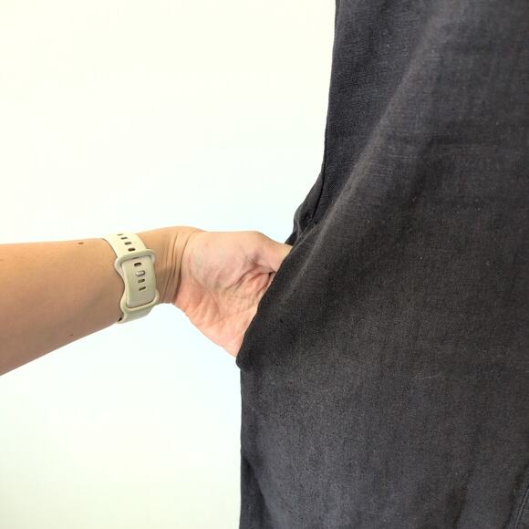 Enza Costa Dress Womens Small? Linen Button Down Midi Capsule Menocore Lagenlook - Picture 7 of 8